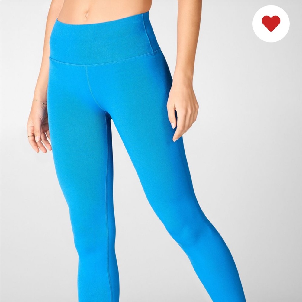 Fabletics High Waisted Sculpt Knit Leggings Royal blue size Medium